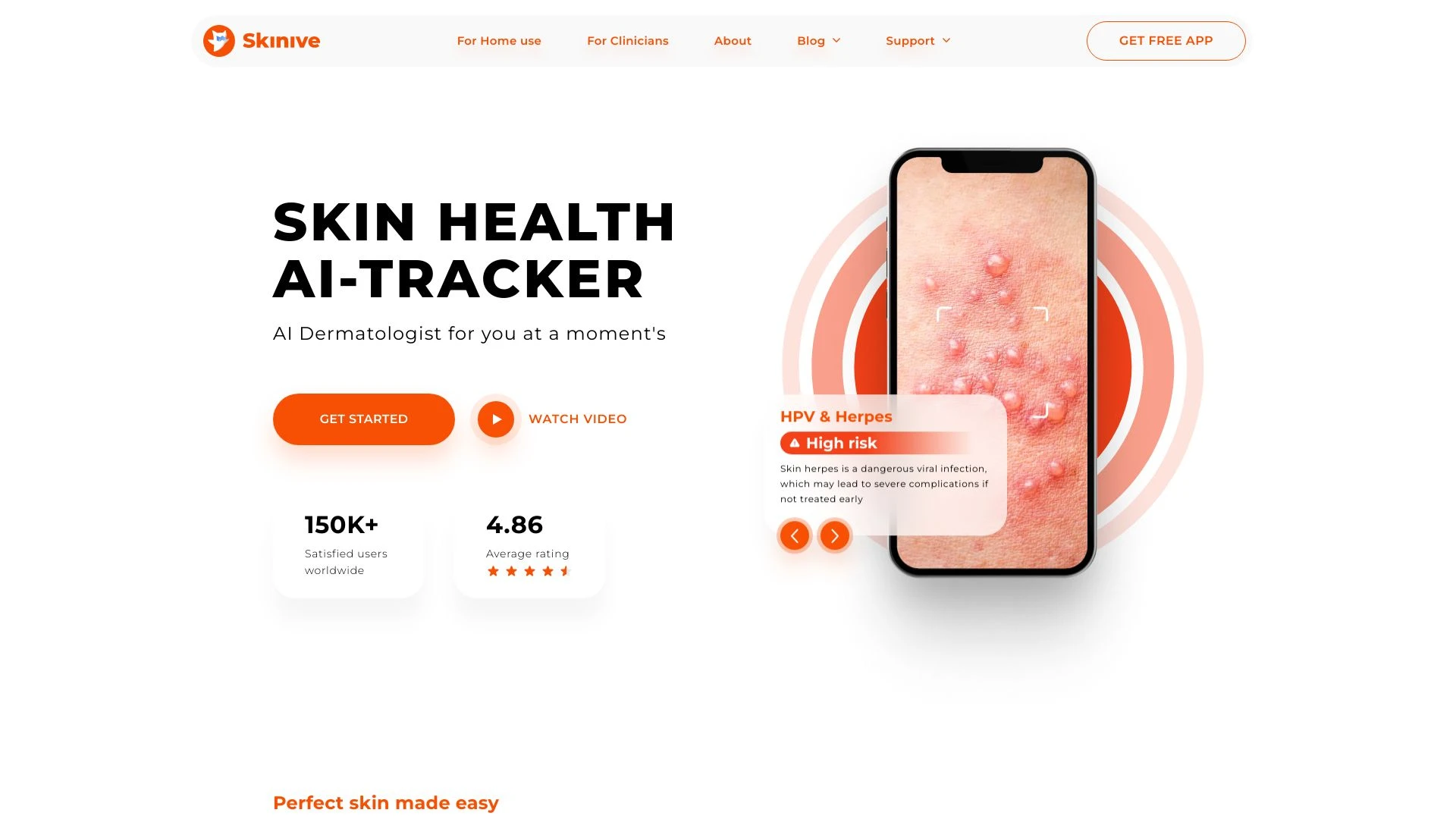 Skinive: SkinCare & Health App website preview