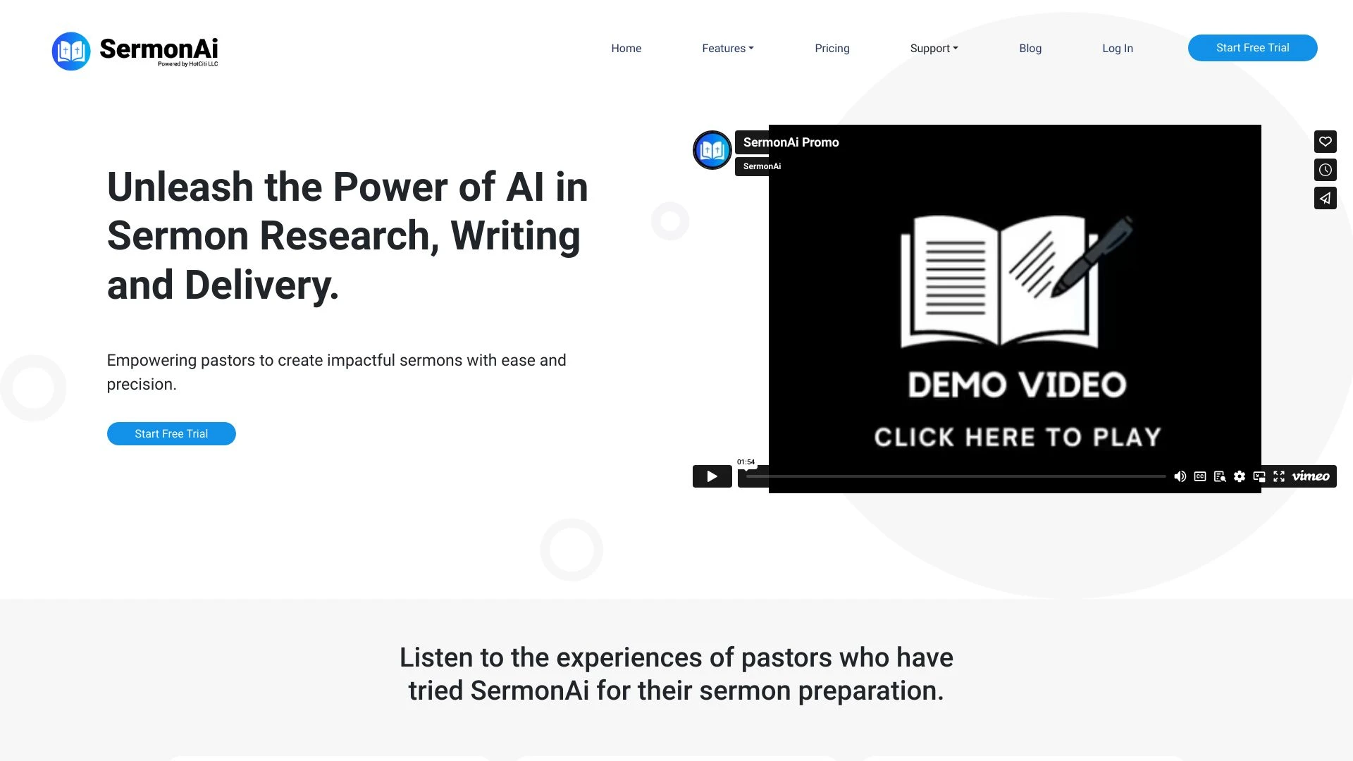 SermonAI website preview