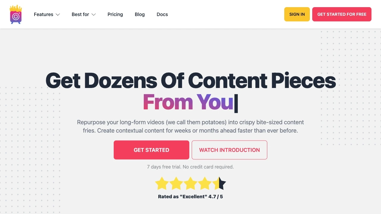 ContentFries website preview