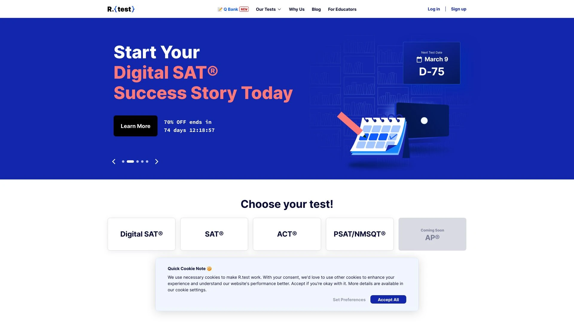 R.test website preview