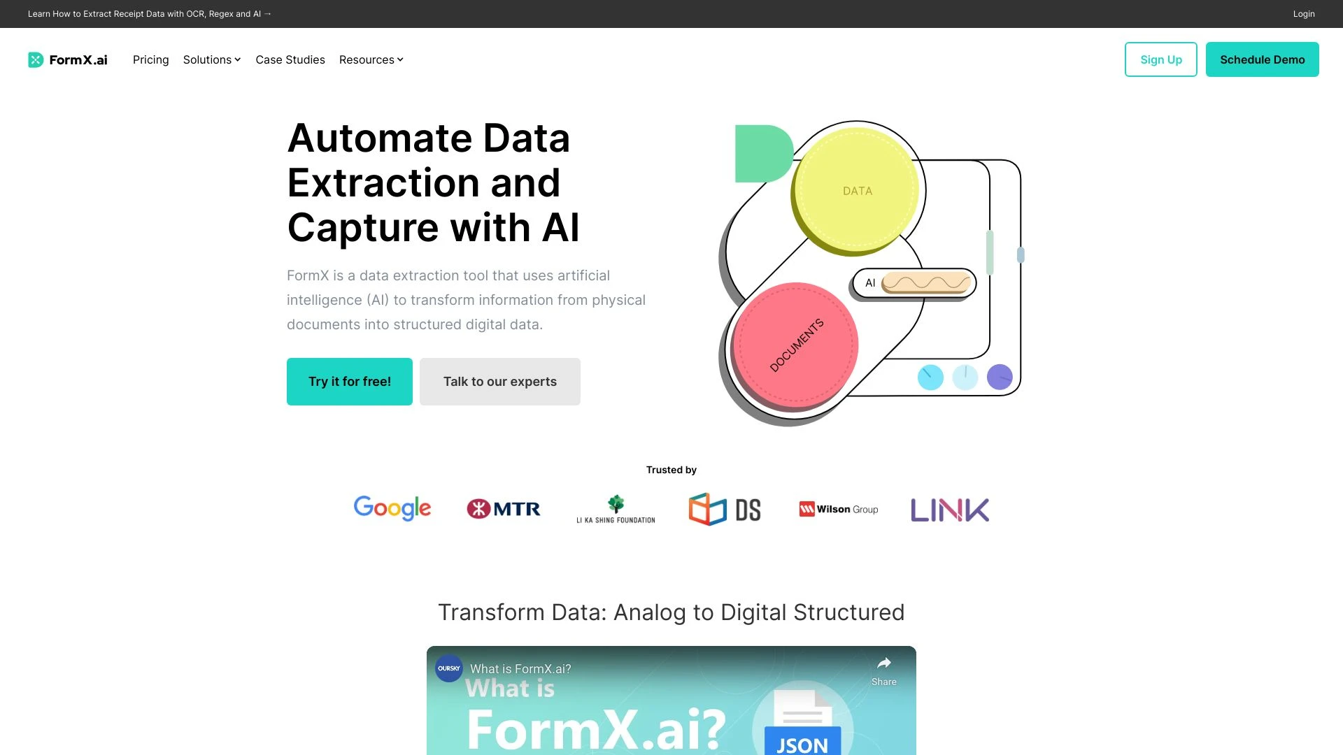 FormX.ai - Form and Document Extractor with AI website preview