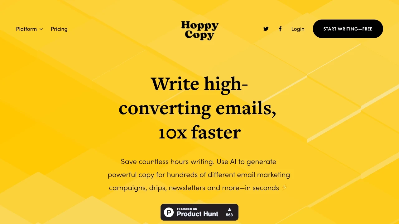 Hoppy Copy website preview