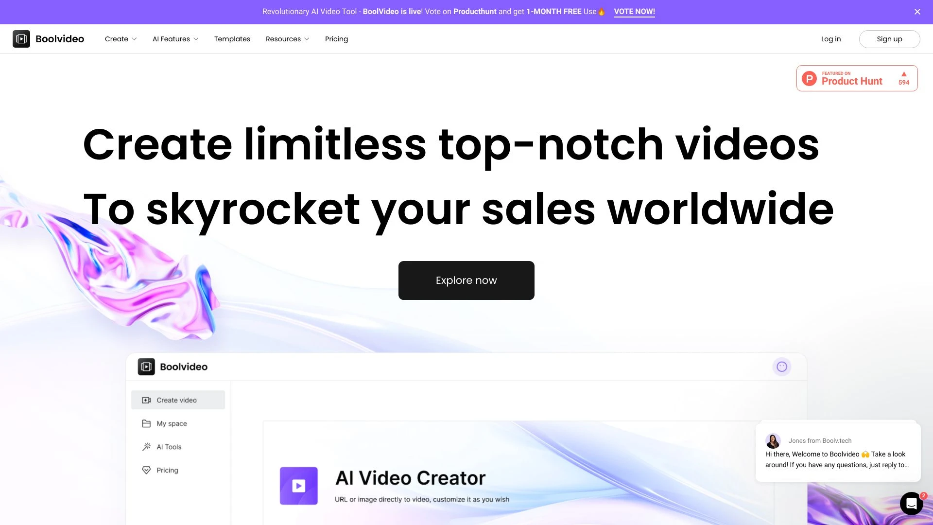 Boolvideo website preview