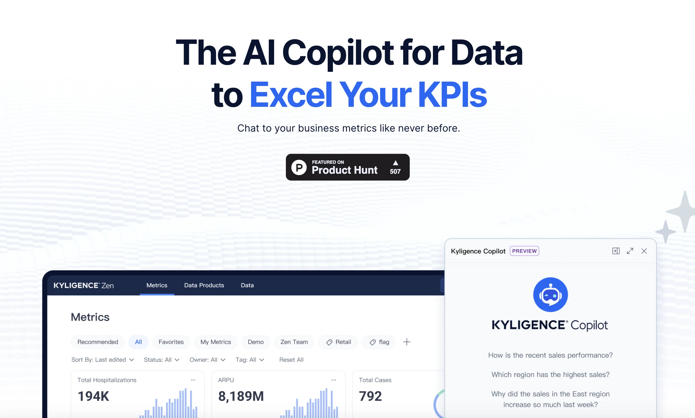 Kyligence Copilot website preview