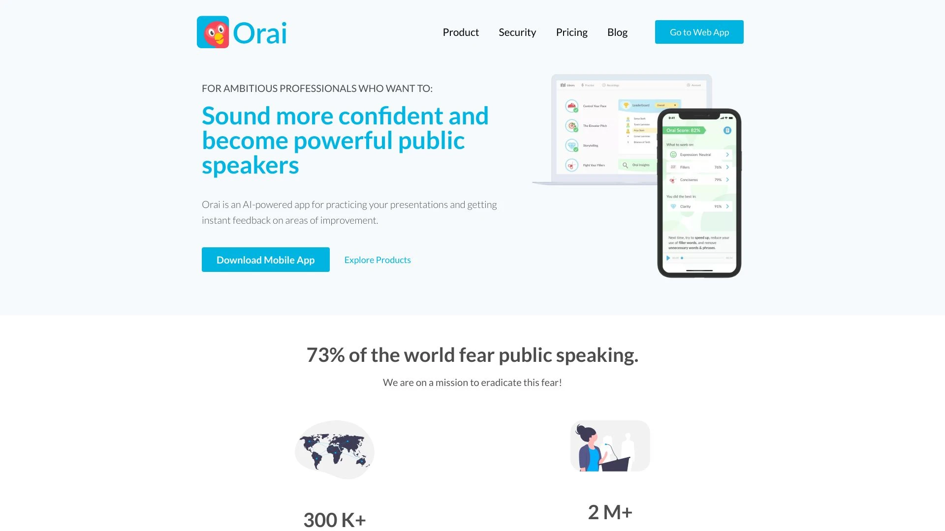 Orai website preview