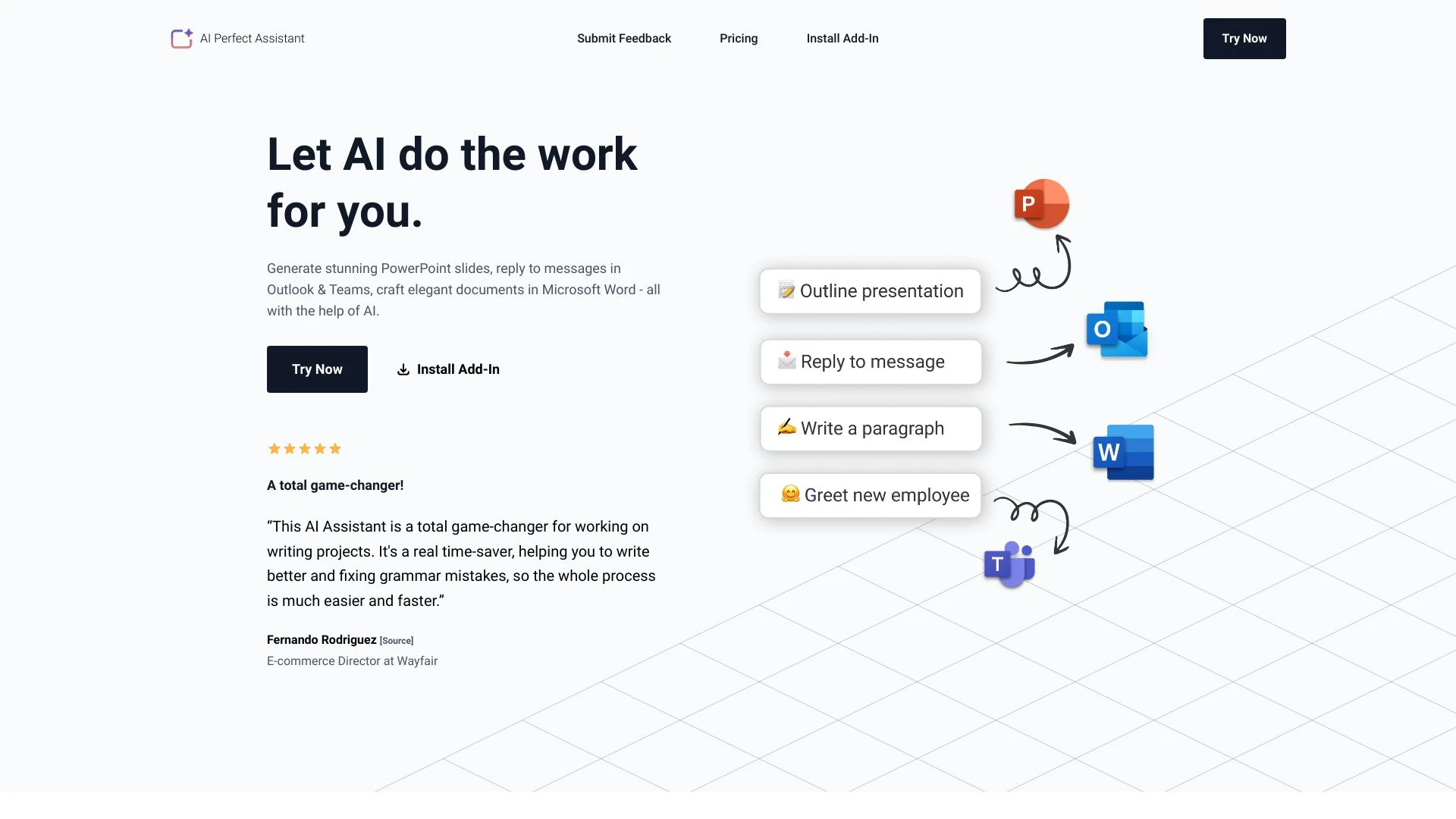 AI Perfect Assistant website preview