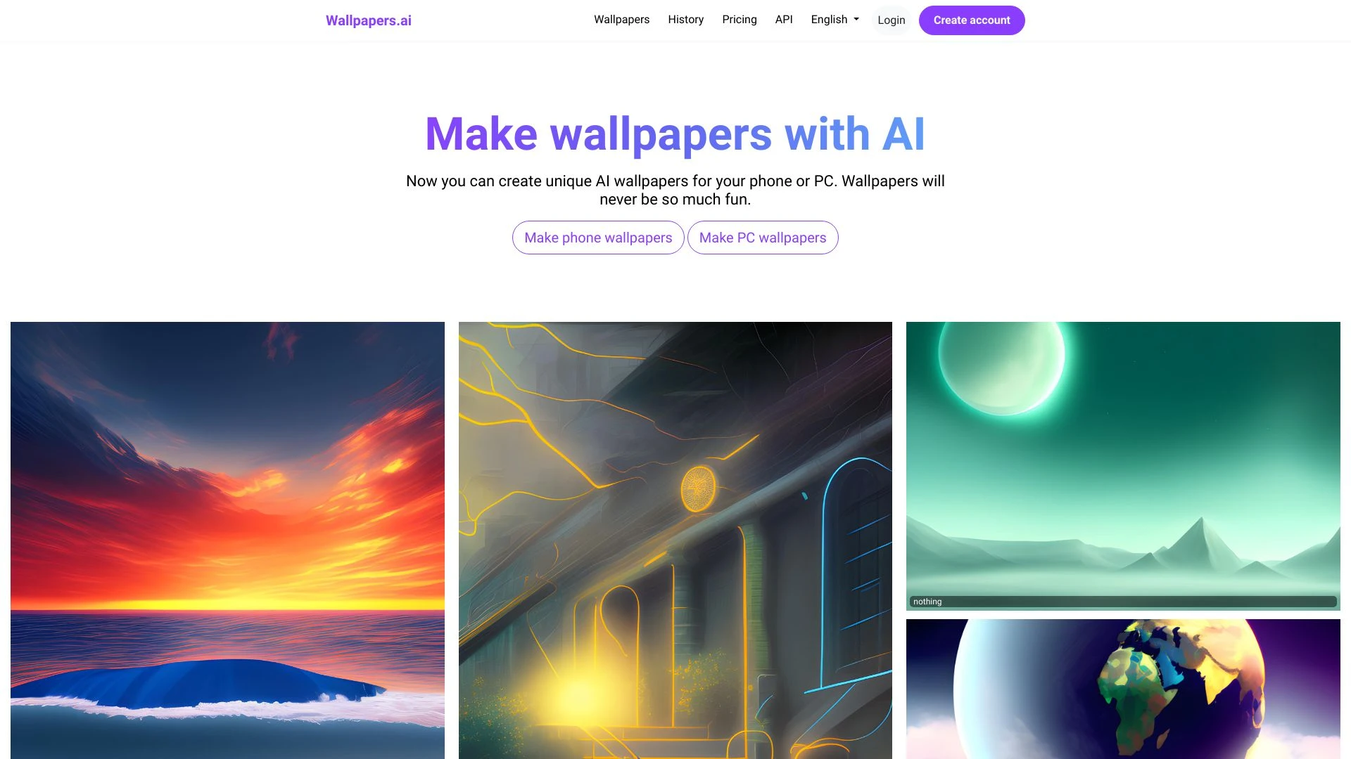 Wallpapers.ai website preview