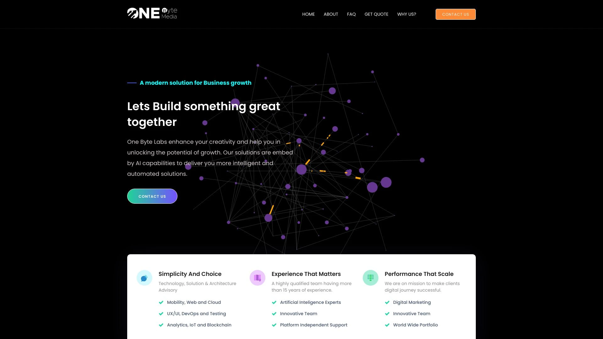 OneByteLabs website preview