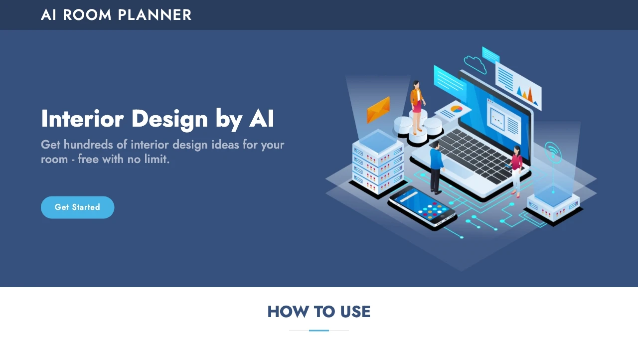 AI Room Planner website preview