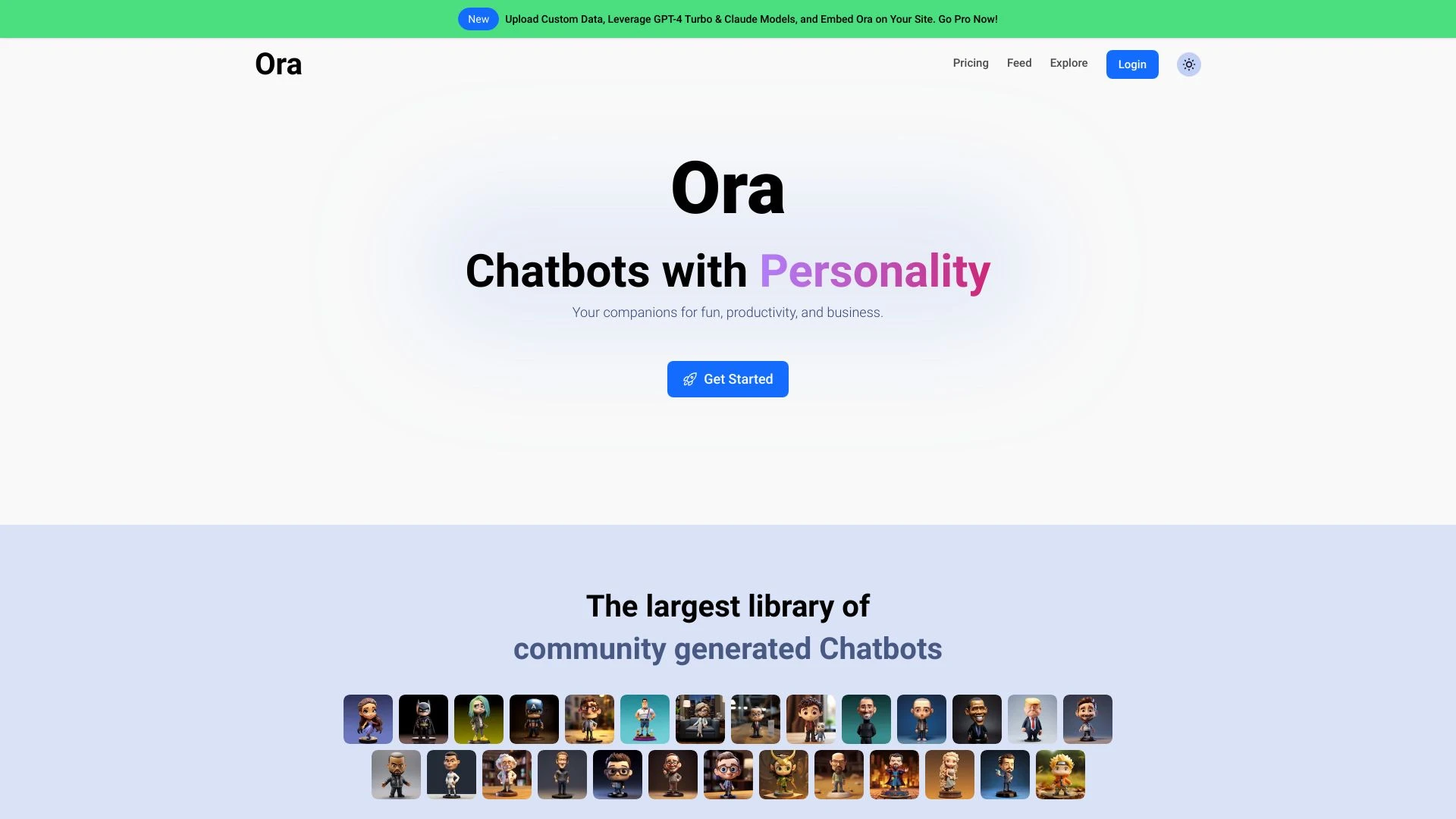 Ora.ai website preview