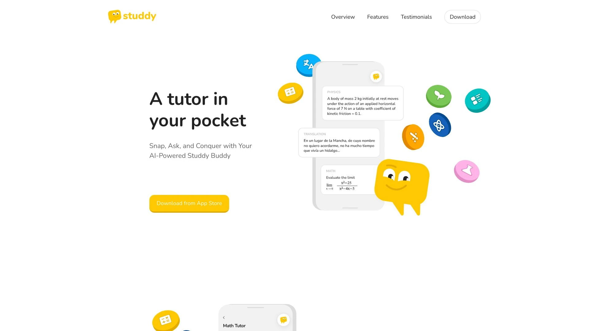 Studdy AI website preview