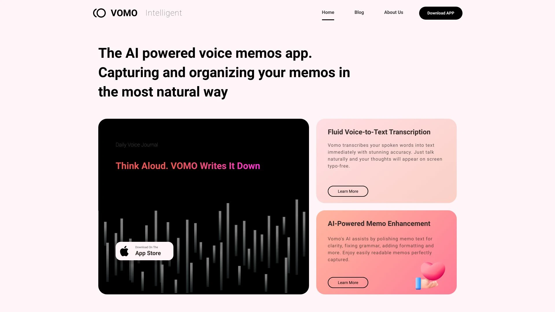 VOMO website preview