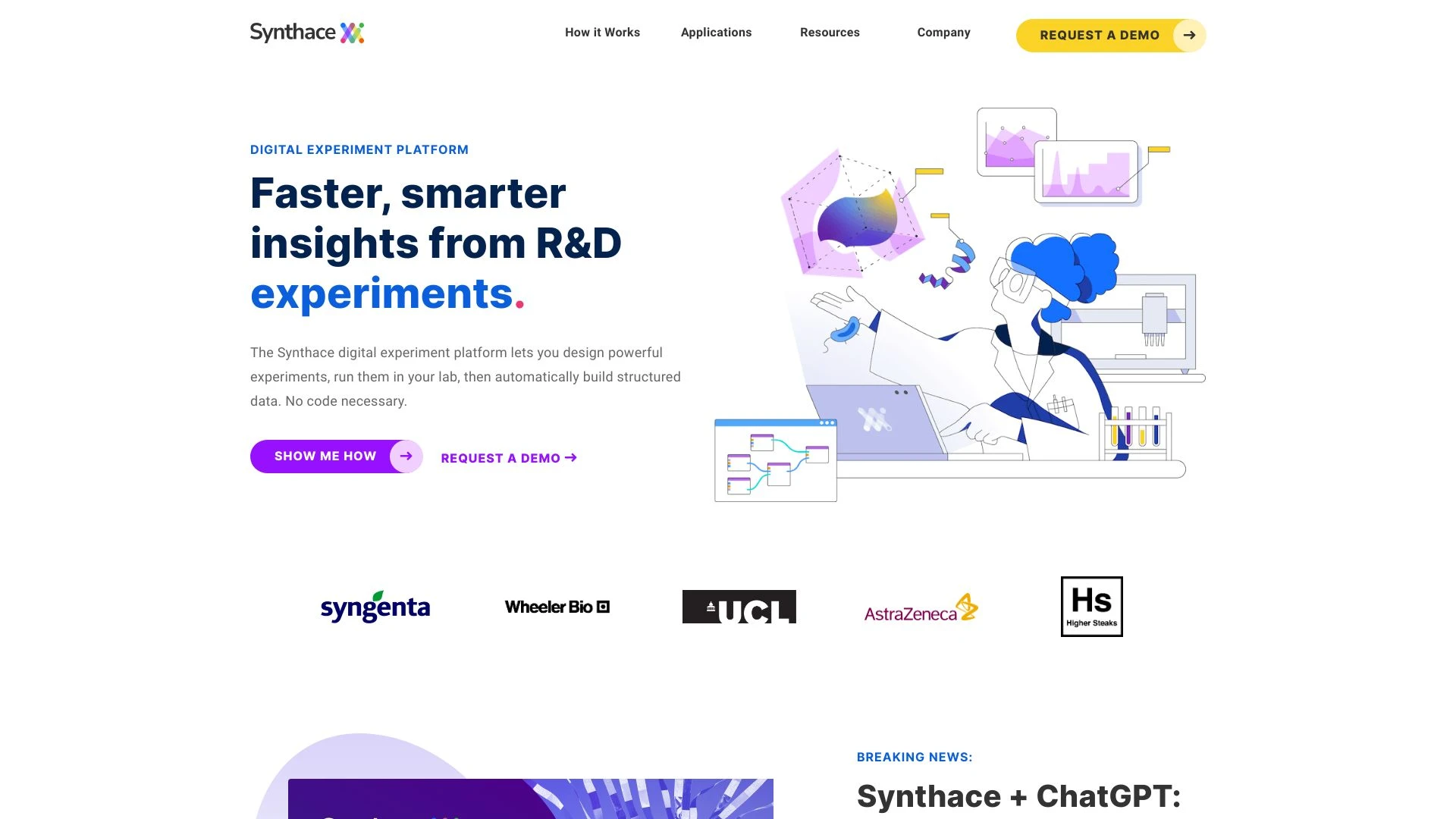 Synthace website preview