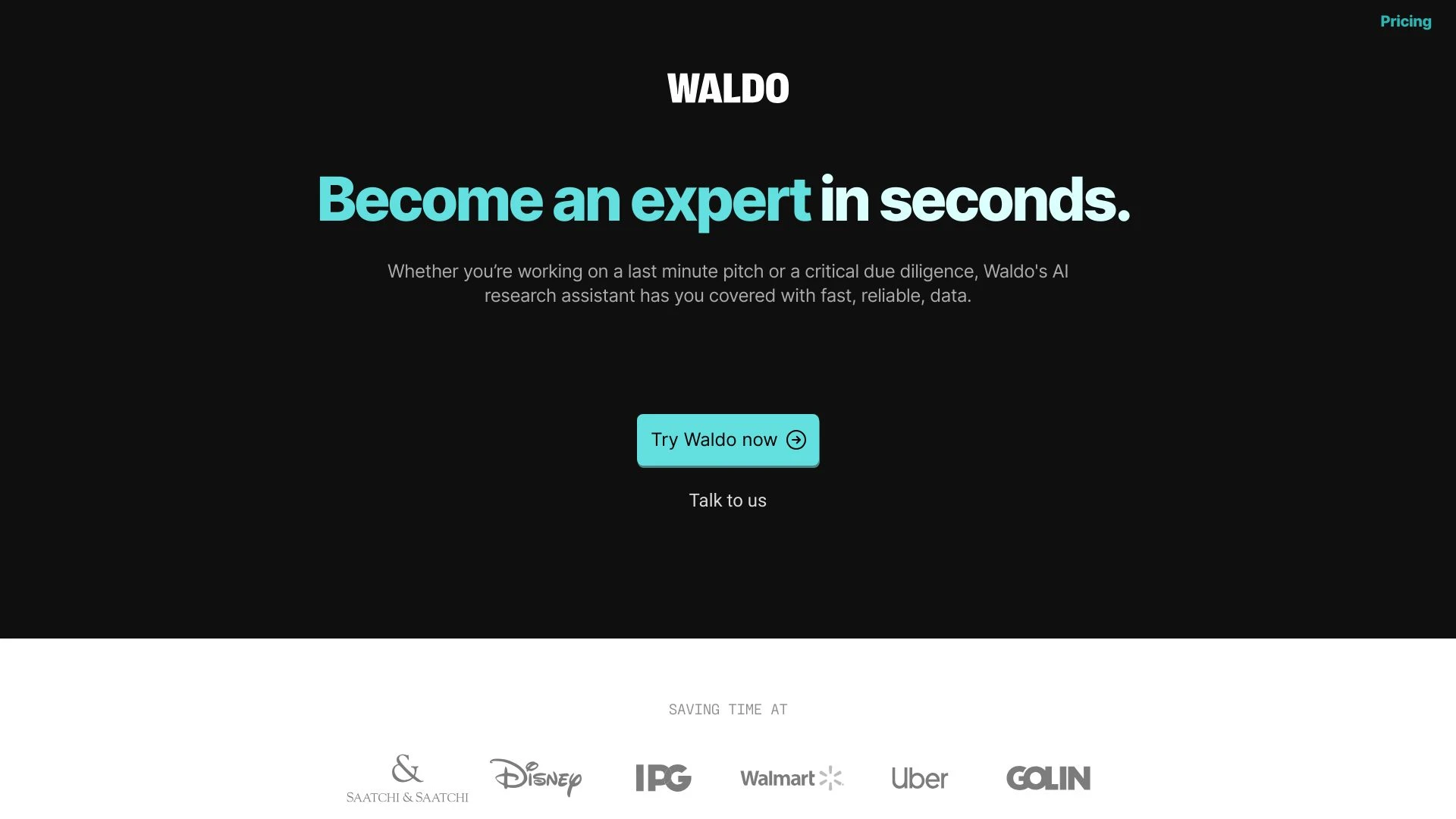 Waldo website preview