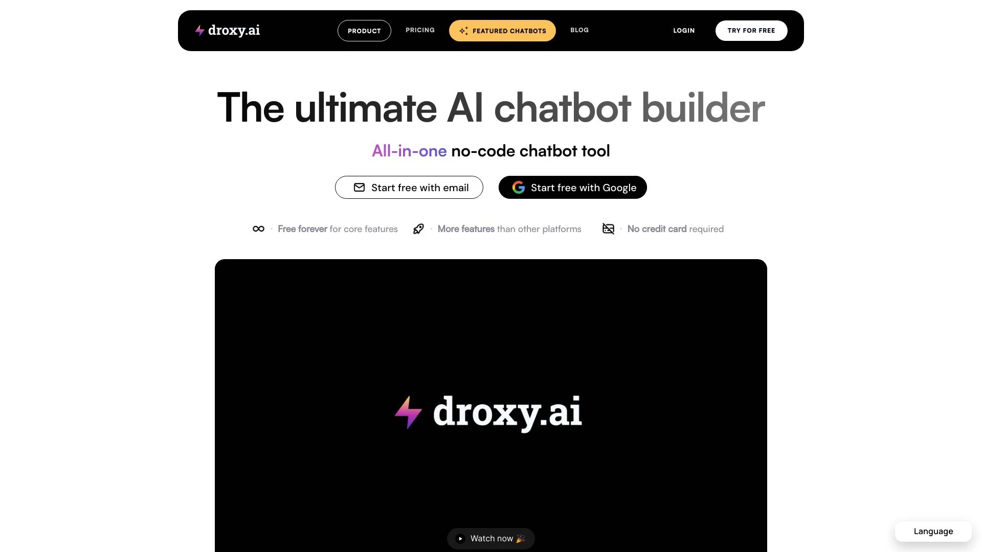 Droxy website preview