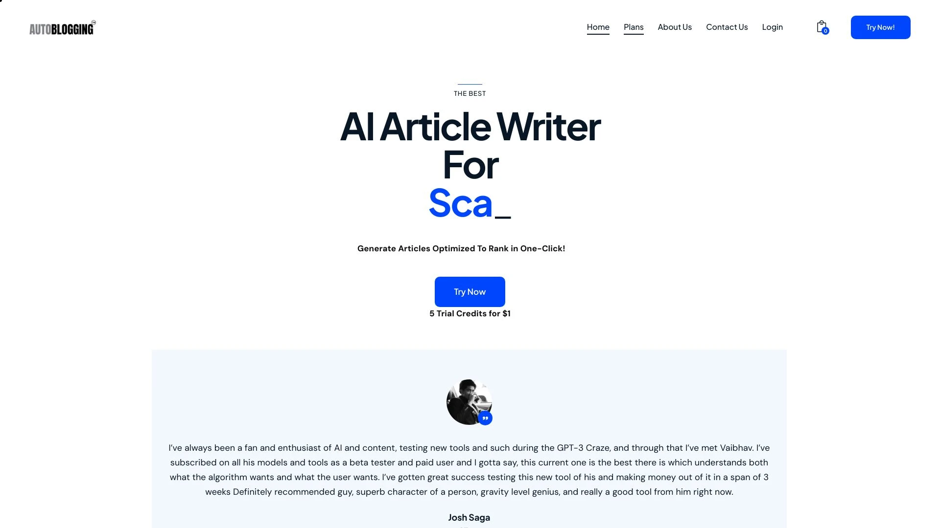 Autoblogging.ai website preview