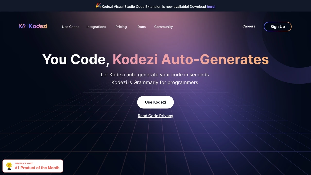 Kodezi website preview