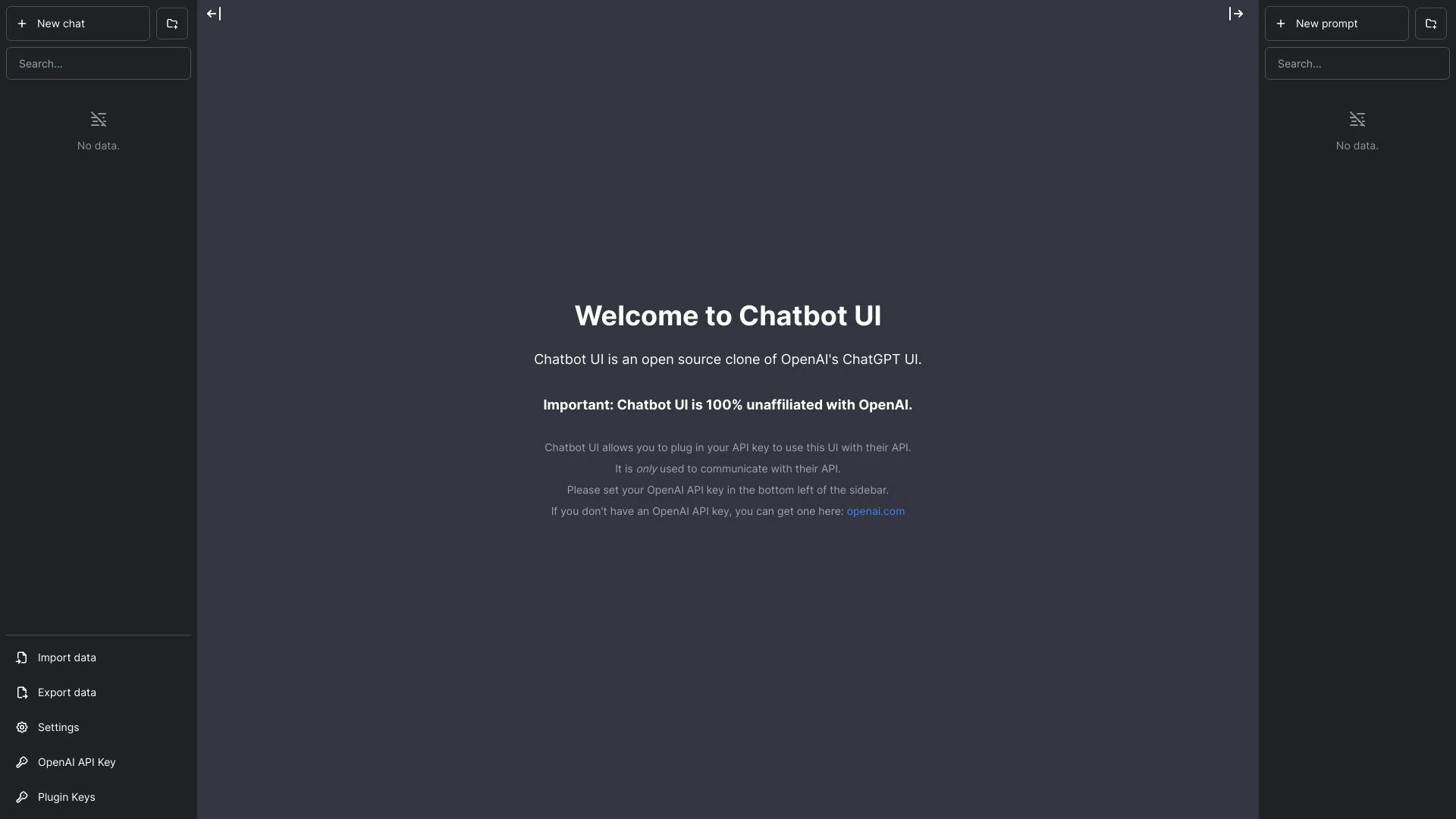 Chatbot UI website preview