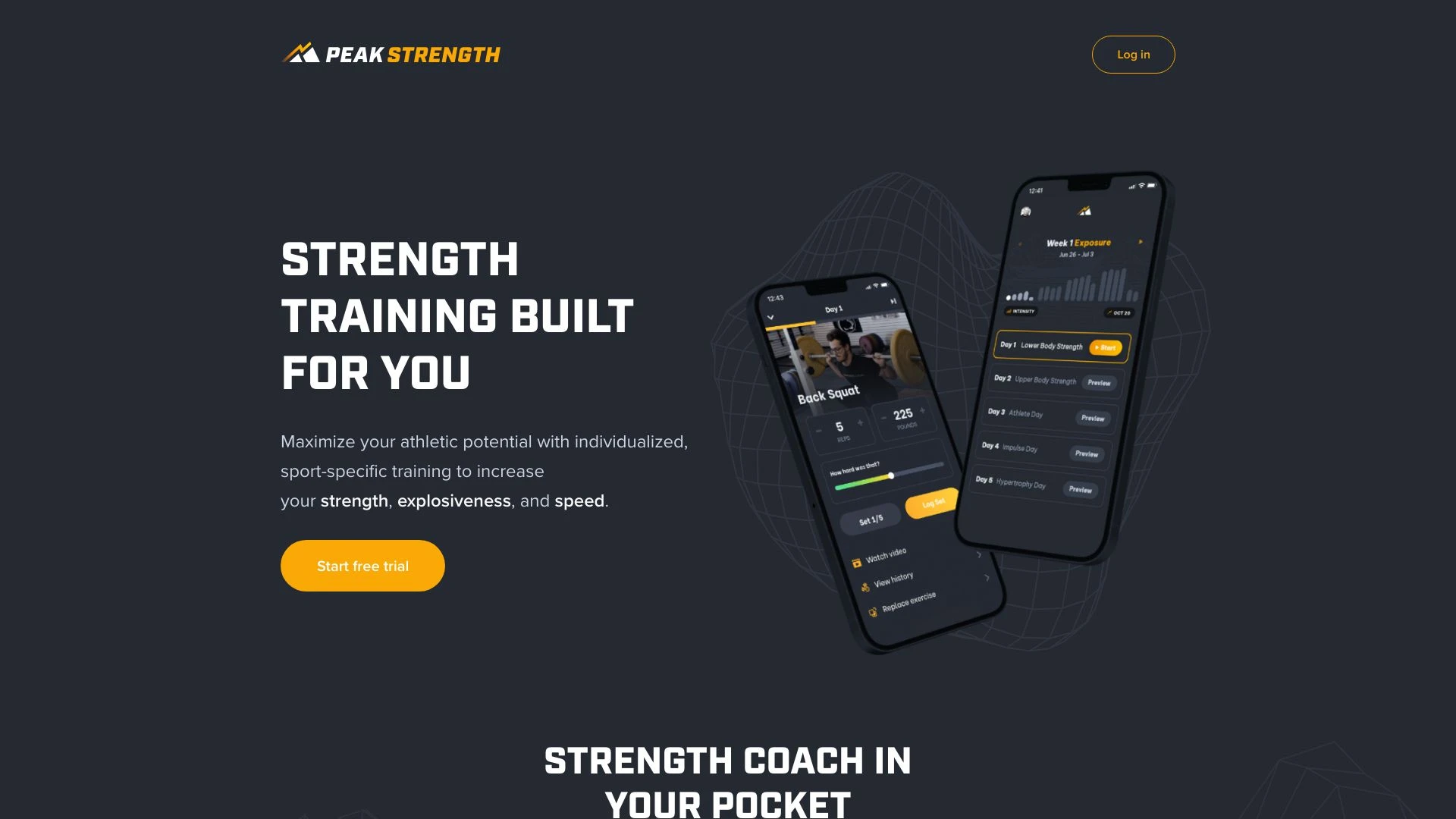 Peak Strength website preview