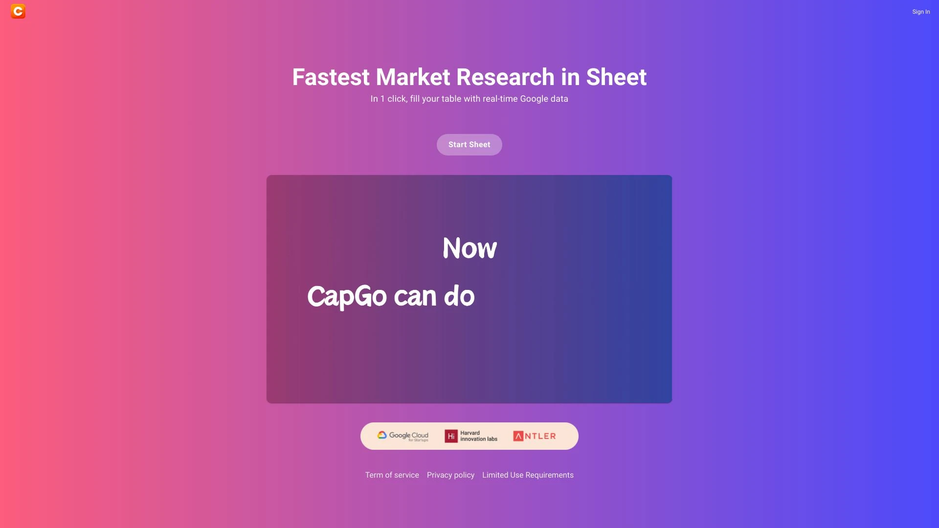 CapGo website preview