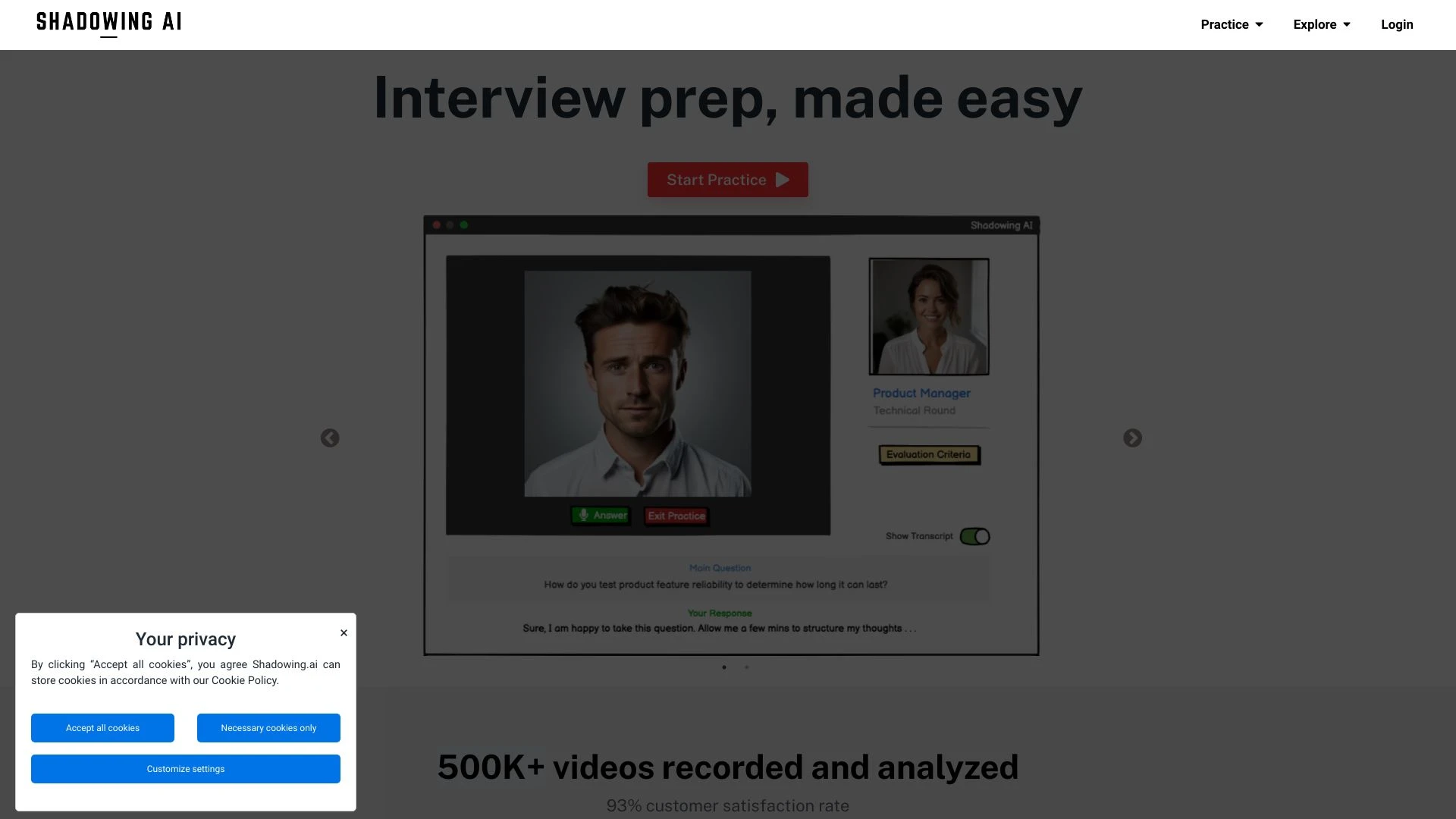 Interview Confidence Enhancer website preview