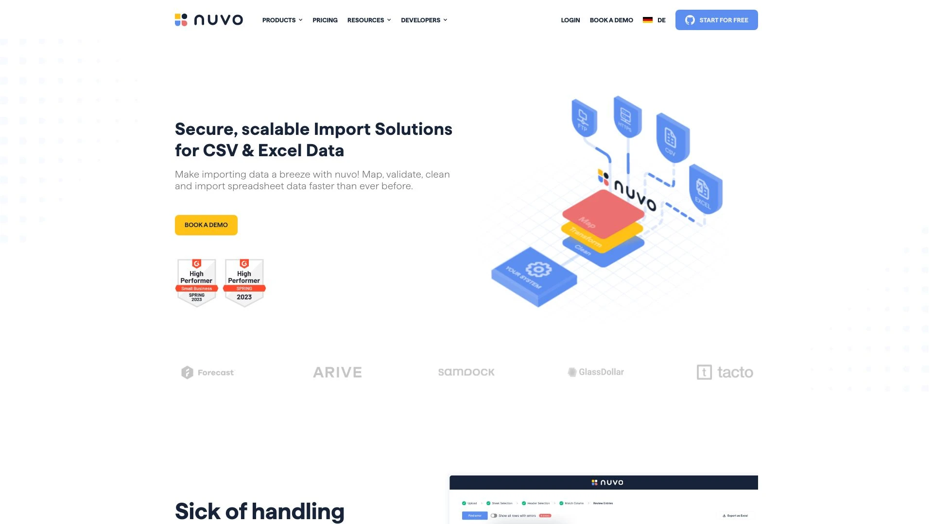 nuvo website preview