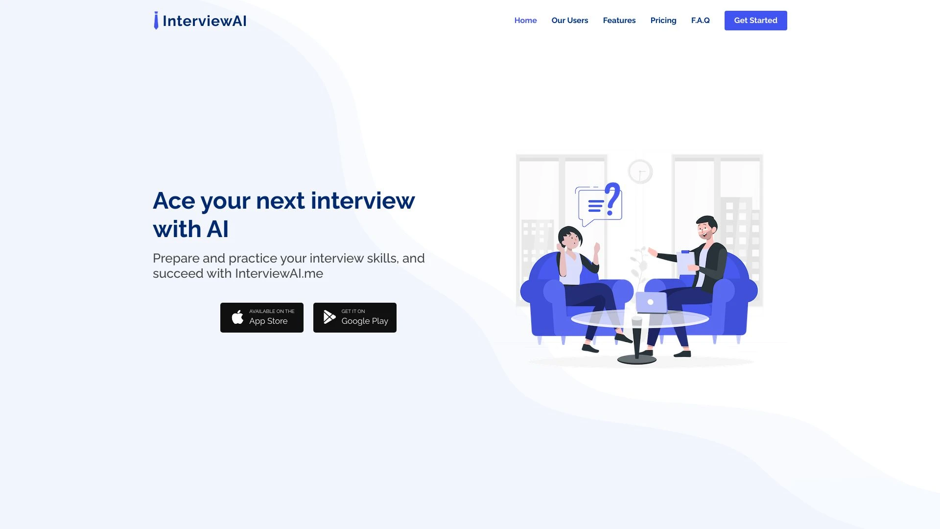 InterviewAI website preview